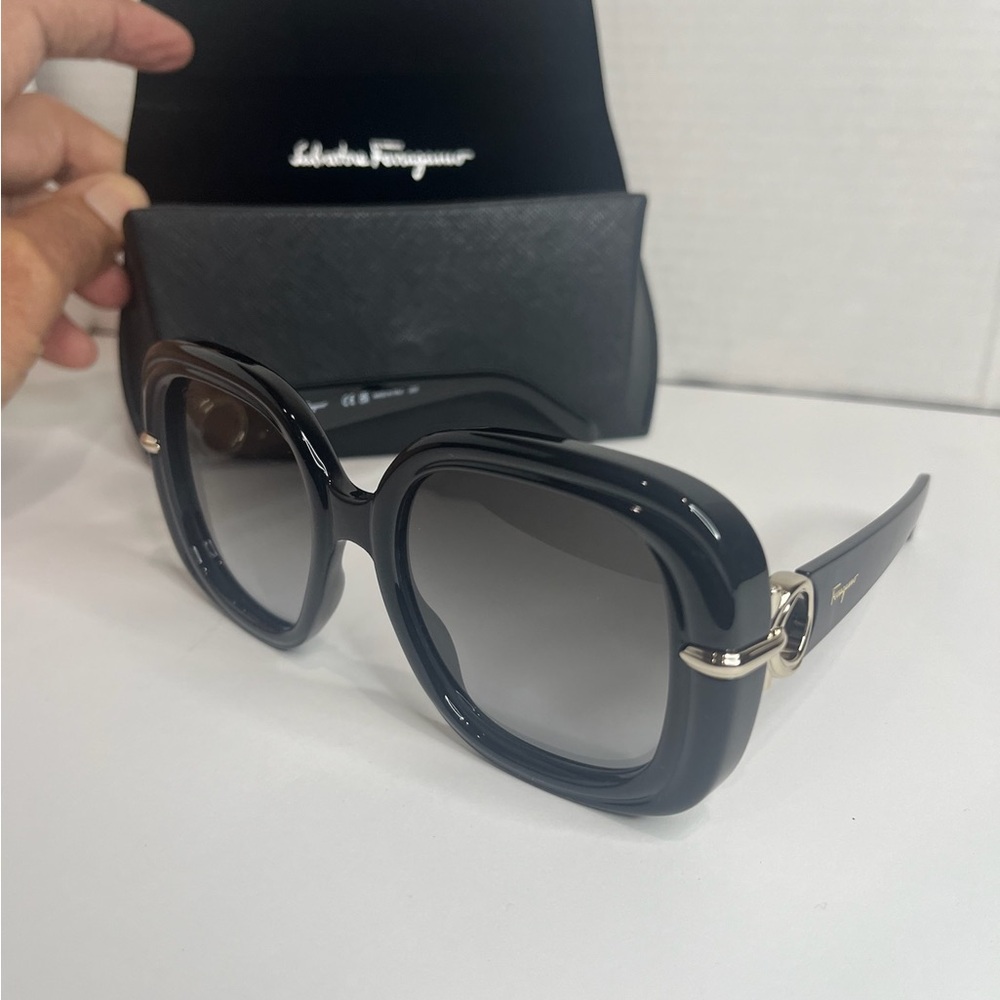 Salvatore Ferragamo Black Sunglasses - Picture 2 of 6